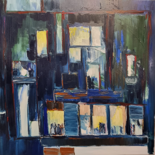 Façade bleue 80x80
