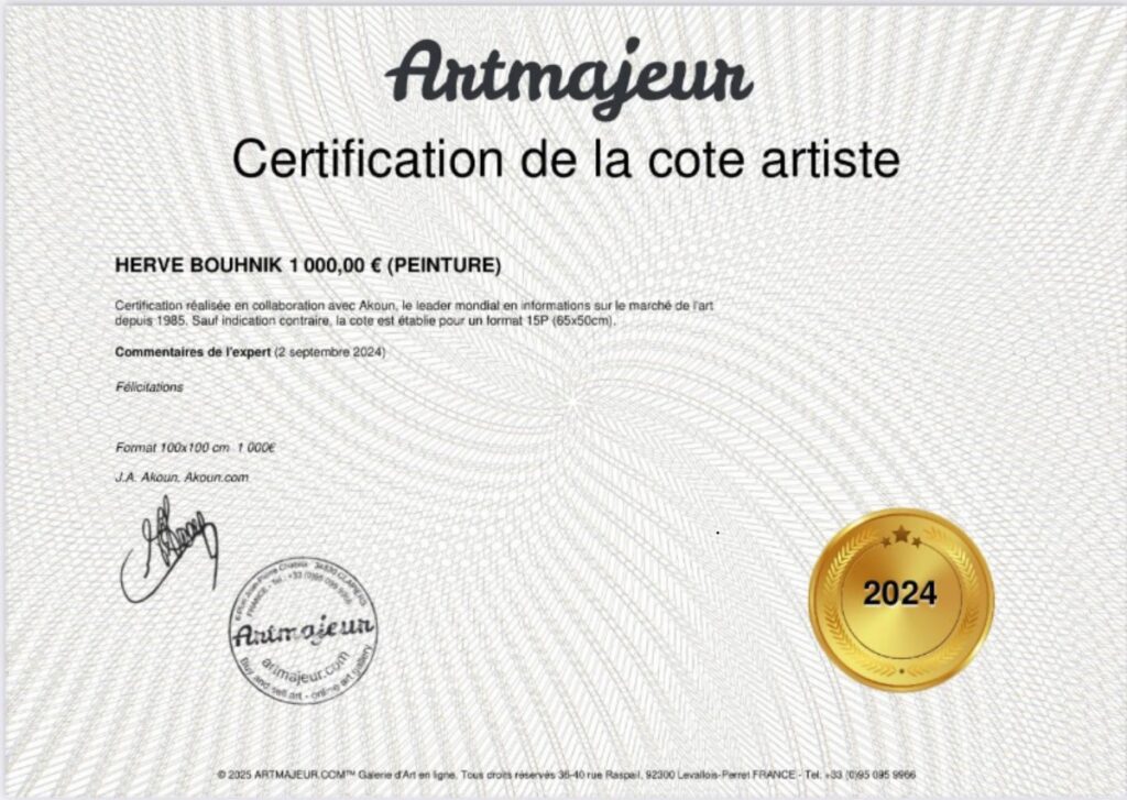 cote artistique 2024